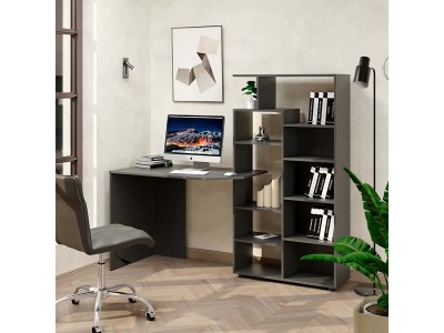 Бюро с етажерка KC-08 (антрацит)